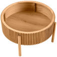 COUCHTISCH Eiche furniert, massiv 75/75/42 cm rund Naturfarben  - Eichefarben/Naturfarben, Natur, Holz/Holzwerkstoff (75/75/42cm) - Waldwelt