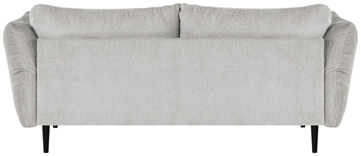 3-SITZER-SOFA in Chenille Hellgrau  - Hellgrau/Schwarz, Konventionell, Textil/Metall (223/82/99cm) - MID.YOU