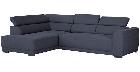 ECKSOFA Blau Struktur - Blau/Schwarz, Design, Kunststoff/Textil (205/284cm) - Xora