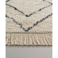 WEBTEPPICH 80/150 cm Alena Creme, Dunkelblau  - Creme/Dunkelblau, Basics, Textil (80/150cm) - Novel
