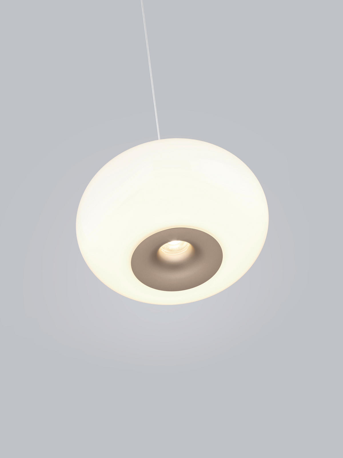 LED-HÄNGELEUCHTE Sapo 8 / 20/210 cm   - Cappuccino, Design, Glas/Metall (8 / 20/210cm) - Helestra