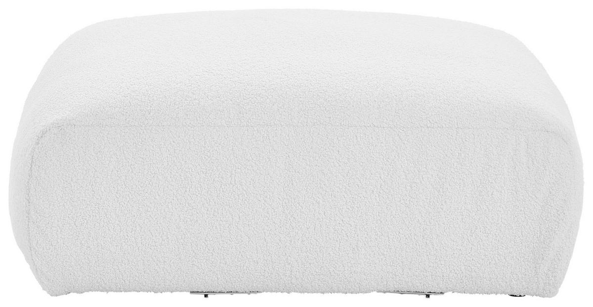 SOFAELEMENT in Flachgewebe, Teddystoff Weiss  - Weiss, Trend, Textil (82/45/122cm) - Livetastic