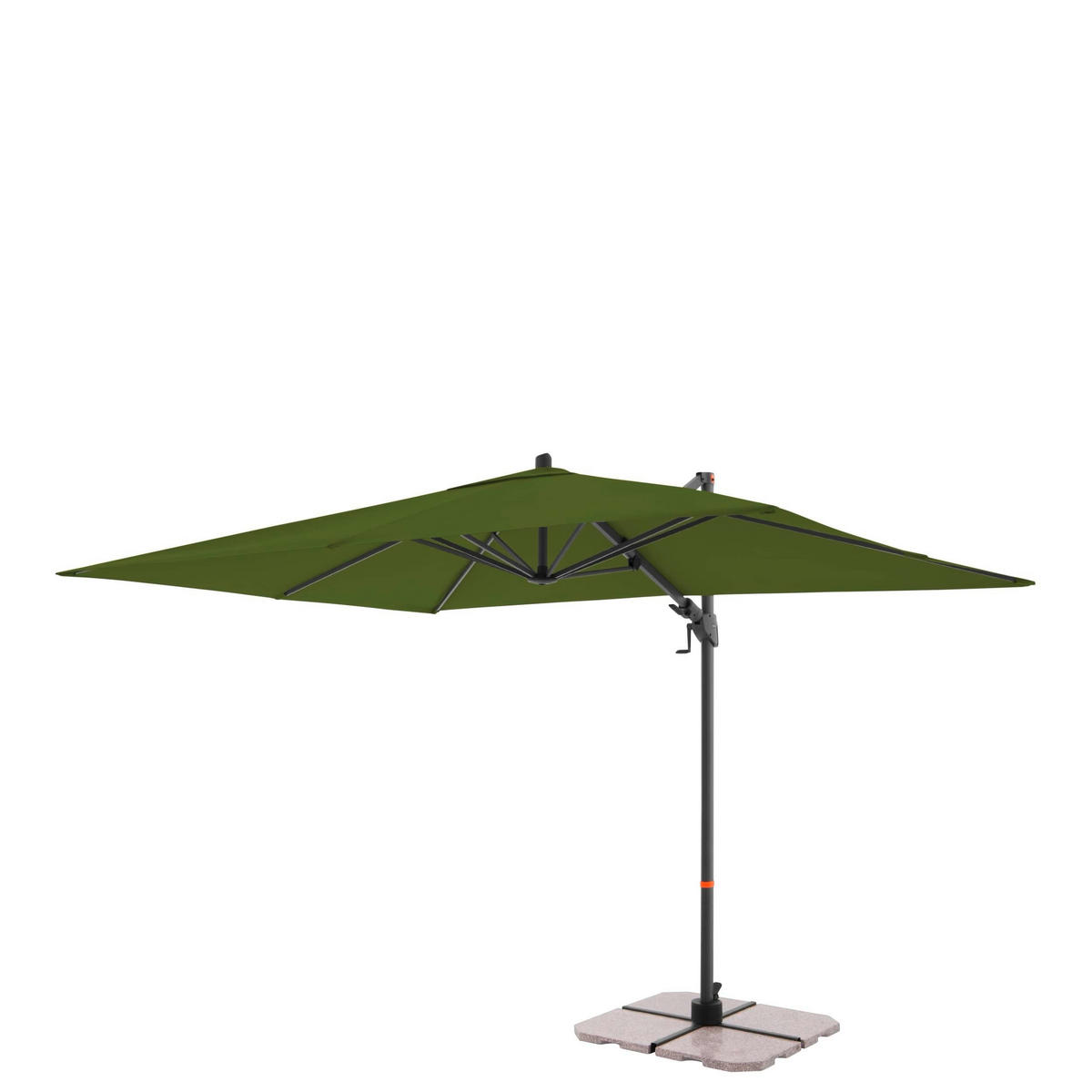AMPELSCHIRM 300x240 cm  - Anthrazit/Grün, Basics, Textil/Metall (320/240cm) - Doppler