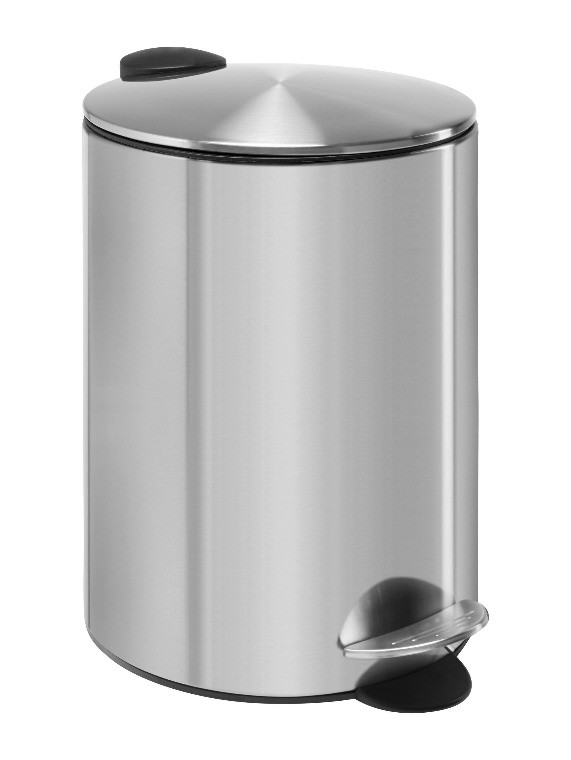 KOŠ S NÁŠLAPNÝM PEDÁLEM - černá/barvy nerez oceli, Basics, kov/plast (25/38,5cm) - Homeware