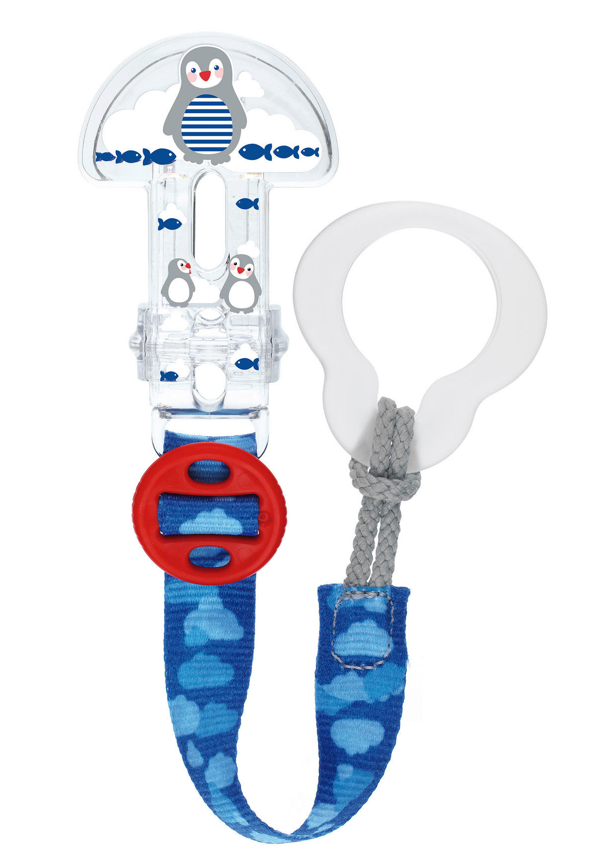 CLIP DE SUCETTE  - bleu/vert, Basics, matière synthétique (9,5/14,5/2,6cm) - MAM