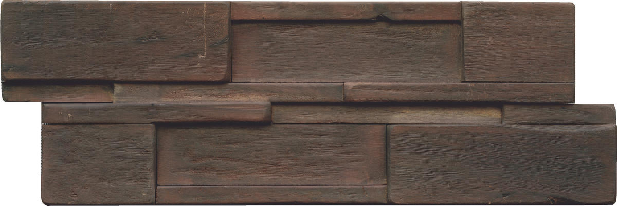 WANDVERKLEIDUNG - Dunkelbraun, Basics, Holz (56/20/2cm)