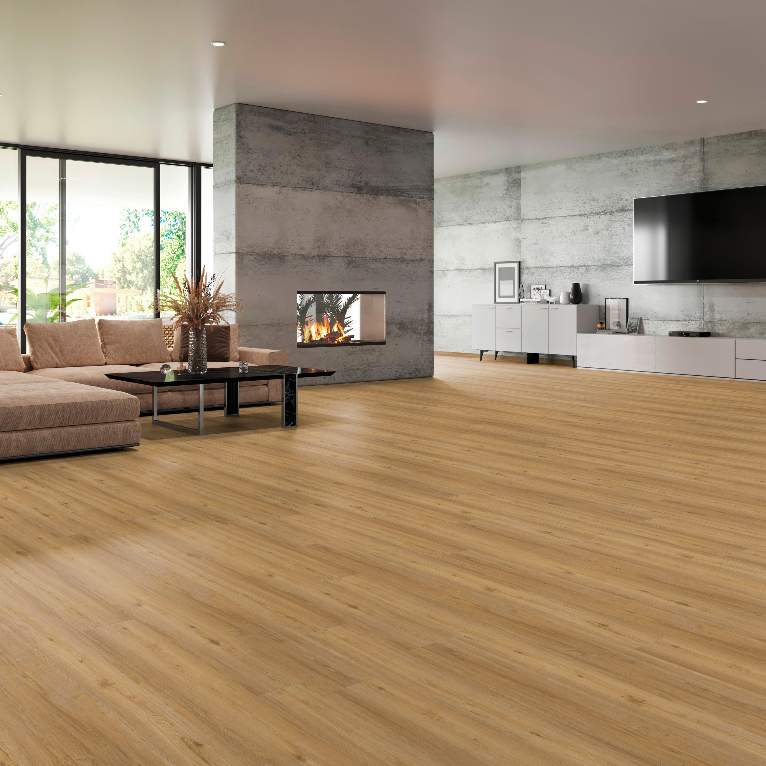VINYLBODEN GRANDO Eiche Nox 100065601  per  m² - Eichefarben, Design, Holzwerkstoff (184/21,6/1cm) - Tilo