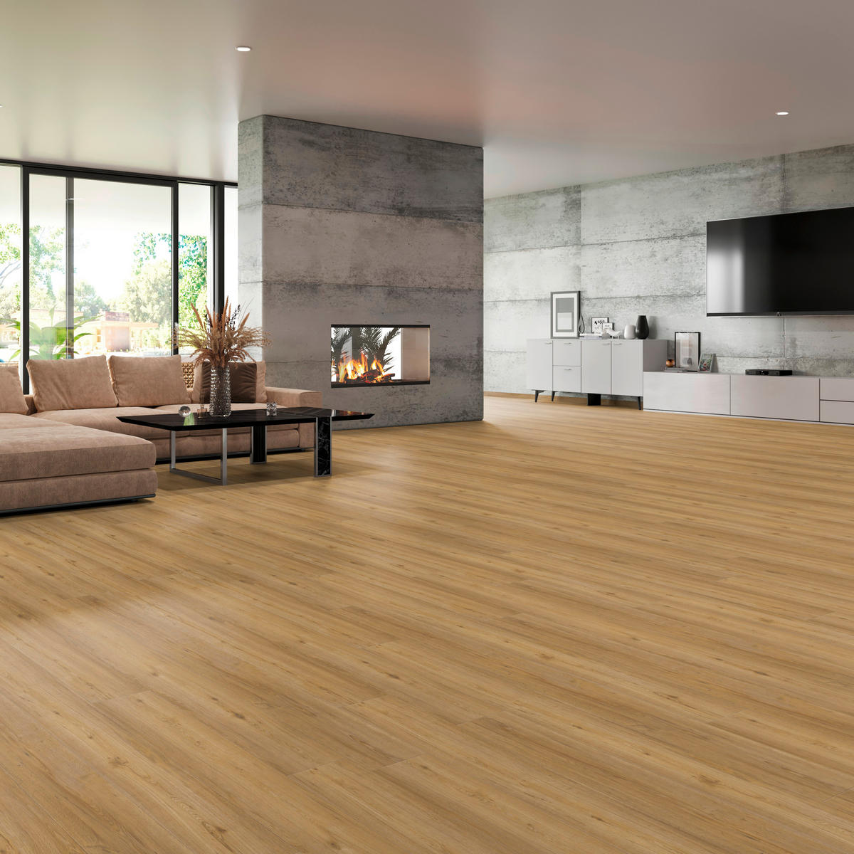 VINYLBODEN GRANDO Eiche Nox 100065601  per  m² - Eichefarben, Design, Holzwerkstoff (184/21,6/1cm) - Tilo