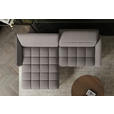 ECKSOFA Taupe Flachgewebe Rücken echt, Kopfteilverstellung, Sitztiefenverstellung  - Taupe/Schwarz, KONVENTIONELL, Textil/Metall (175/272cm) - Carryhome