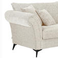 MEGASOFA in Chenille Beige - Beige/Schwarz, ROMANTIK / LANDHAUS, Textil/Metall (273/50-79/125cm) - Landscape