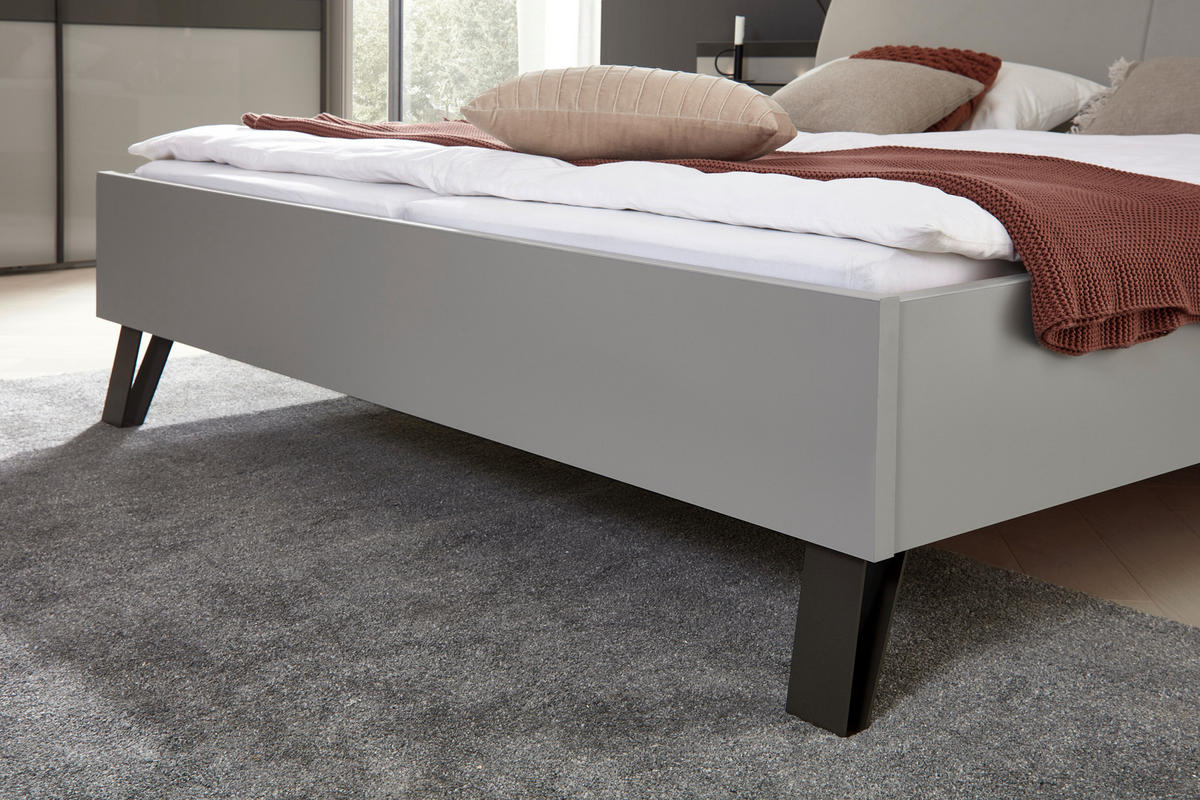BETTANLAGE 180/200 cm  in Braun, Grau   - Braun/Grau, Design, Glas/Holzwerkstoff (180/200cm) - Dieter Knoll