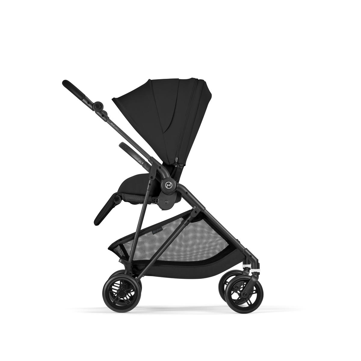 KINDERWAGEN  Melio Carbon  Magic Black  - Schwarz, Basics, Textil/Metall (82-91/49/96,5 - 107cm) - cybex GOLD