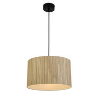 PENDELLEUCHTE Meadow 21/35/120 cm  - Hellbraun/Schwarz, Natur, Naturmaterialien/Metall (21/35/120cm) - Searchlight