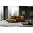 ECKSOFA Beigebraun Chenille Rücken echt, Sitztiefenverstellung  - Beigebraun/Schwarz, Design, Textil/Metall (178/295cm) - Belluti