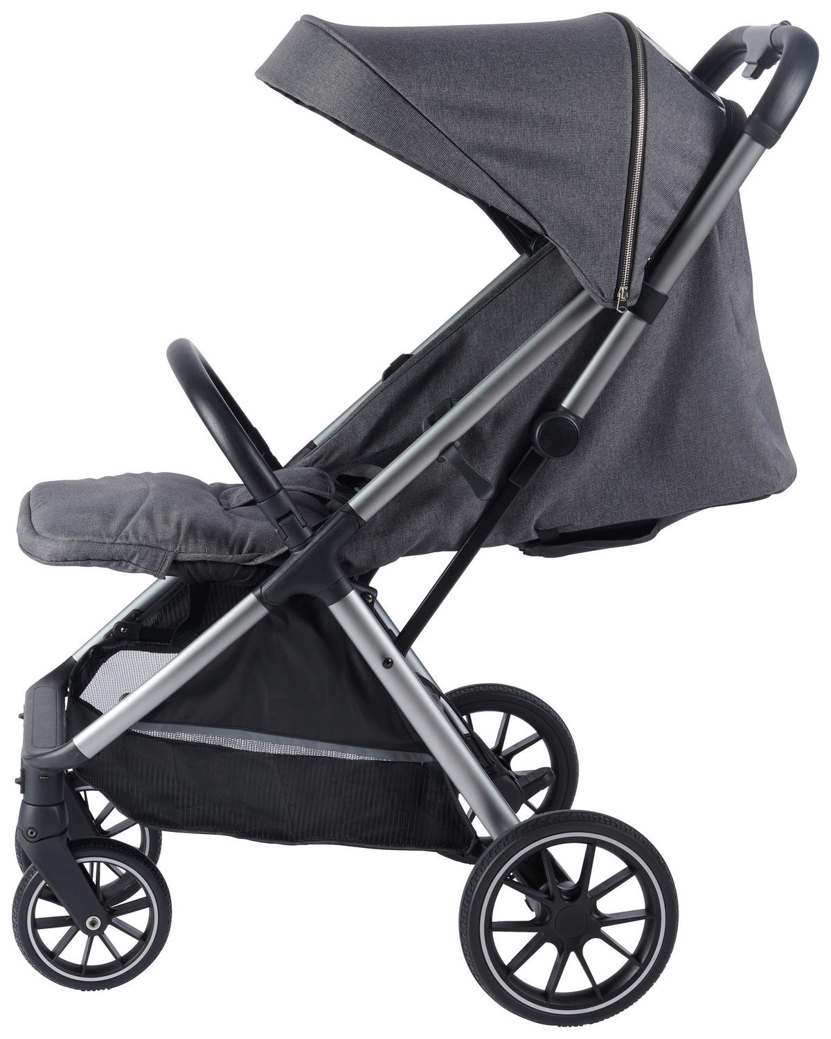 BUGGY  - Alufarben/Grau, Trend, Textil/Metall (58/108/86cm) - Jimmylee