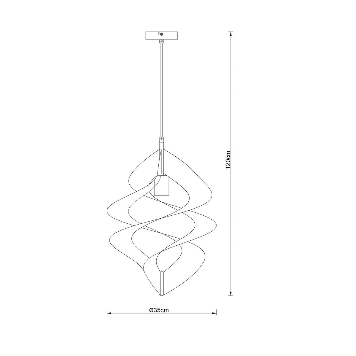 HÄNGELEUCHTE 35/120 cm   - Goldfarben/Schwarz, Design, Metall (35/120cm) - Collet's Monde