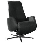 RELAXSESSEL in Leder Dunkelgrau  - Dunkelgrau/Anthrazit, Design, Leder/Metall (71/114/84cm) - Johann Jakob