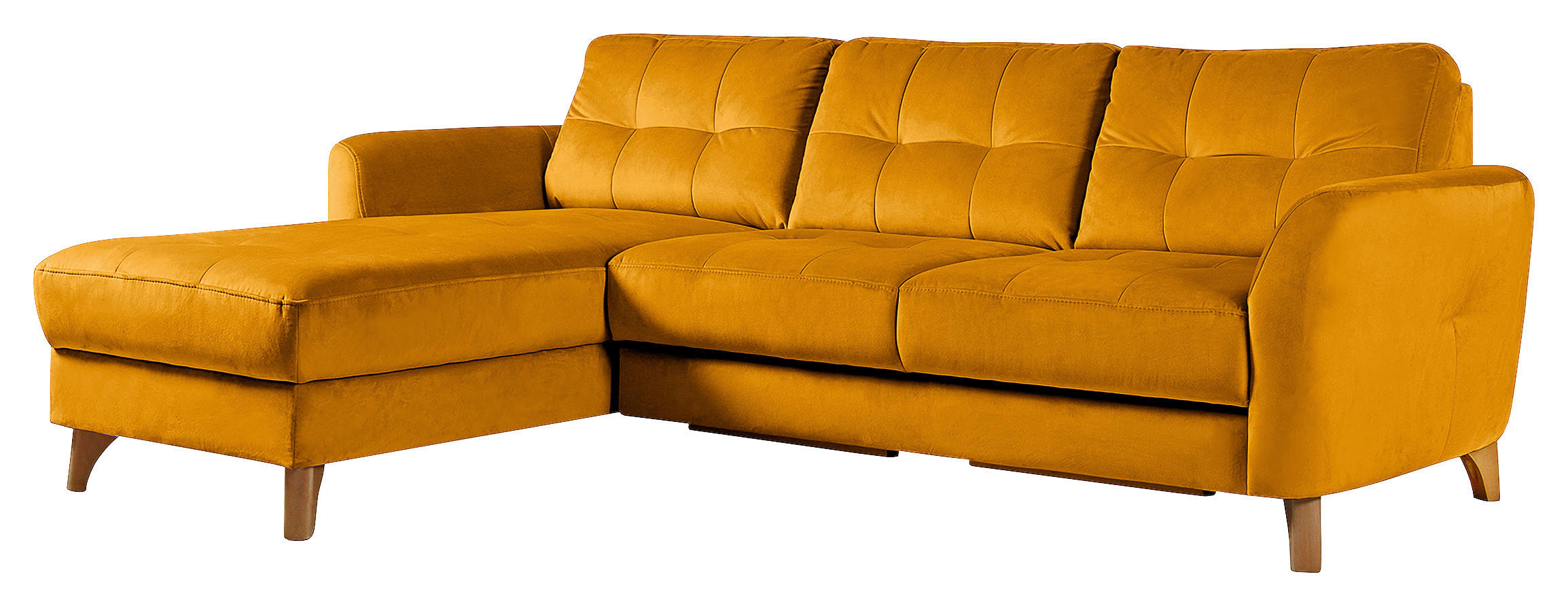 COLțAR textil galben  - culoare lemn fag/galben, Design, lemn/textil (168/238cm) - Livetastic