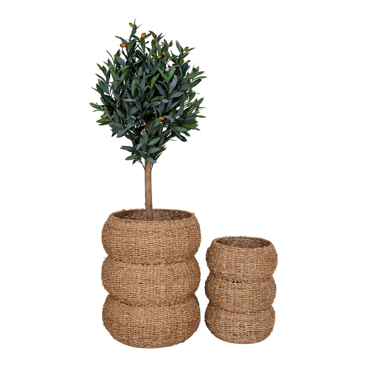 KORBSET 2-teilig  - Hellbraun, Basics, Naturmaterialien (35/45/35cm)