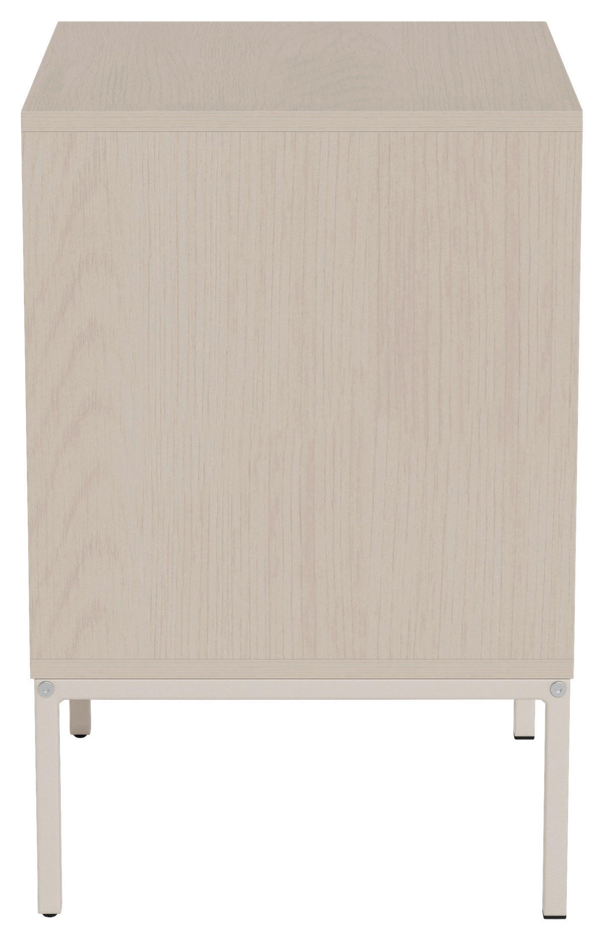 NACHTSCHRANK 46/61/40 cm  - Eiche grau/Grau, MODERN, Holzwerkstoff/Metall (46/61/40cm) - VanDerken