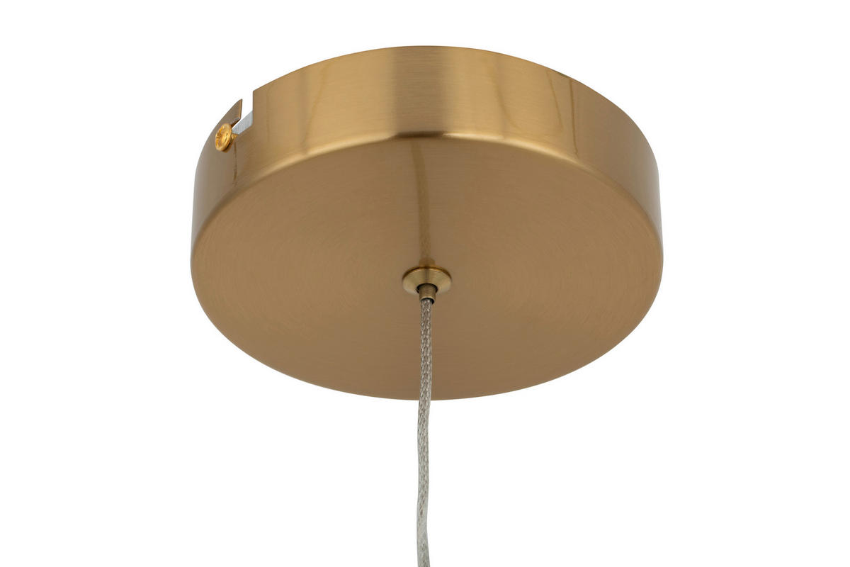 LED-HÄNGELEUCHTE Musica 13/180 cm  - Bernsteinfarben/Grau, LIFESTYLE, Glas/Metall (13/180cm) - Novel