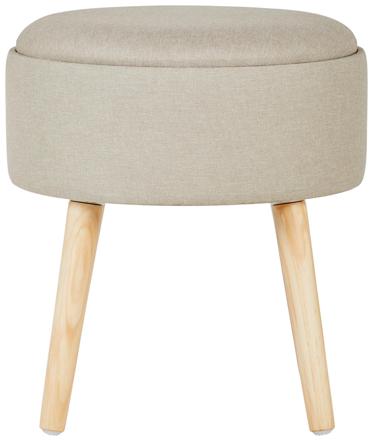 HOCKER in Holz, Textil, Holzwerkstoff Naturfarben, Greige  - Greige/Naturfarben, Trend, Holz/Holzwerkstoff (39/42/39cm) - Xora