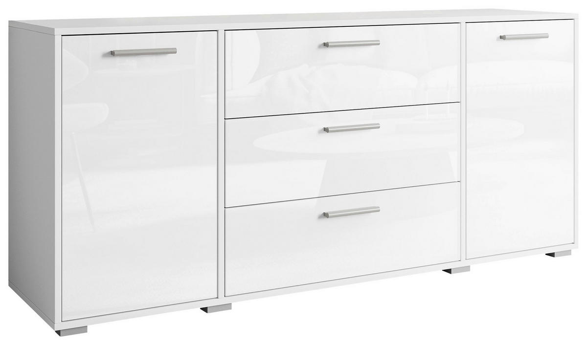 SIDEBOARD 150/68/40 cm Weiss, Weiss Hochglanz  - Weiss Hochglanz/Weiss, Basics, Holzwerkstoff/Kunststoff (150/68/40cm) - P & B