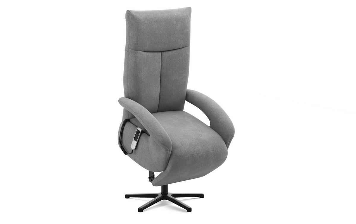 SESSEL in Flachgewebe Grau  - Schwarz/Grau, Konventionell, Textil/Metall (74/112/82cm) - Sit & More