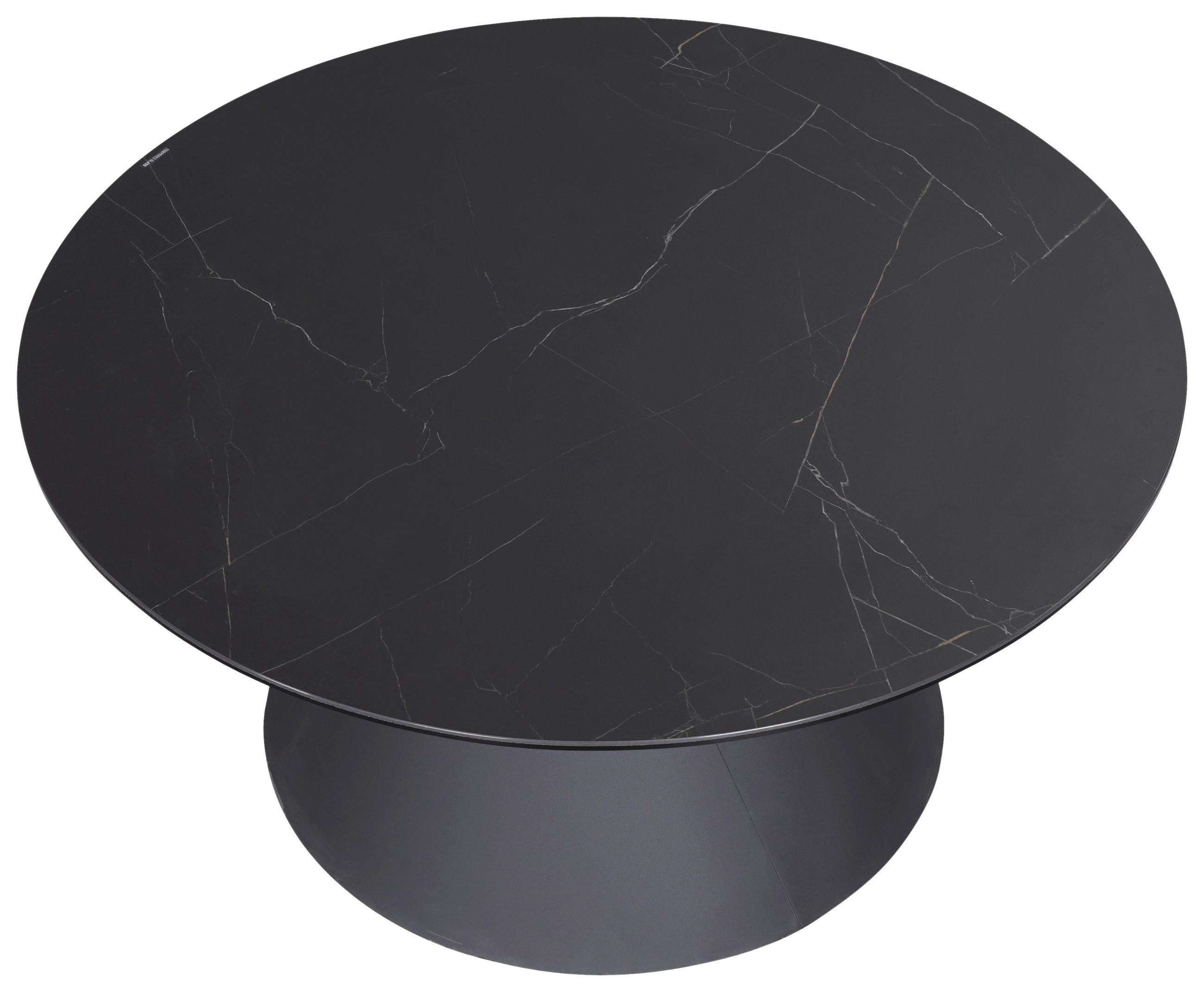 Thumbnail - Dieter Knoll Couchtisch, Anthrazit, Schwarz, Metall, Glas, Keramik, Marmoroptik, rund, konisch, 80x38x80 cm, Wohnzimmer,...