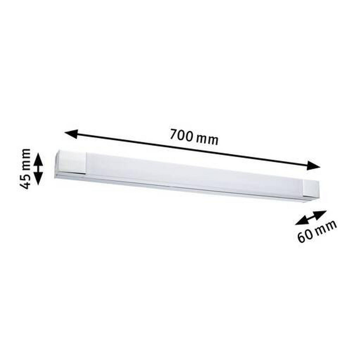SPIEGELLEUCHTE   - Chromfarben/Weiß, Basics, Kunststoff/Metall (4,5cm) - Paulmann