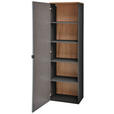 GARDEROBENSCHRANK 55/179/37 cm  - Schwarz/Graphitfarben, Design, Holzwerkstoff/Metall (55/179/37cm) - Voleo