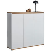 OMARA ZA ČEVLJE bela, hrast artisan - bela/hrast artisan, Moderno, leseni material (120/115/38cm) - Carryhome