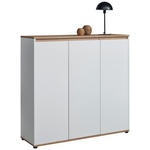 SCHUHSCHRANK 120/115/38 cm  - Schwarz/Weiß, MODERN, Holzwerkstoff/Kunststoff (120/115/38cm) - Carryhome