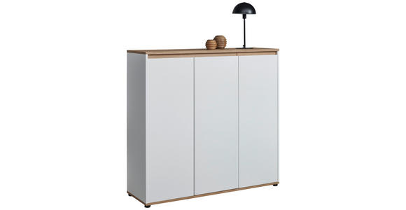 SCHUHSCHRANK 120/115/38 cm  - Schwarz/Weiß, MODERN, Holzwerkstoff/Kunststoff (120/115/38cm) - Carryhome