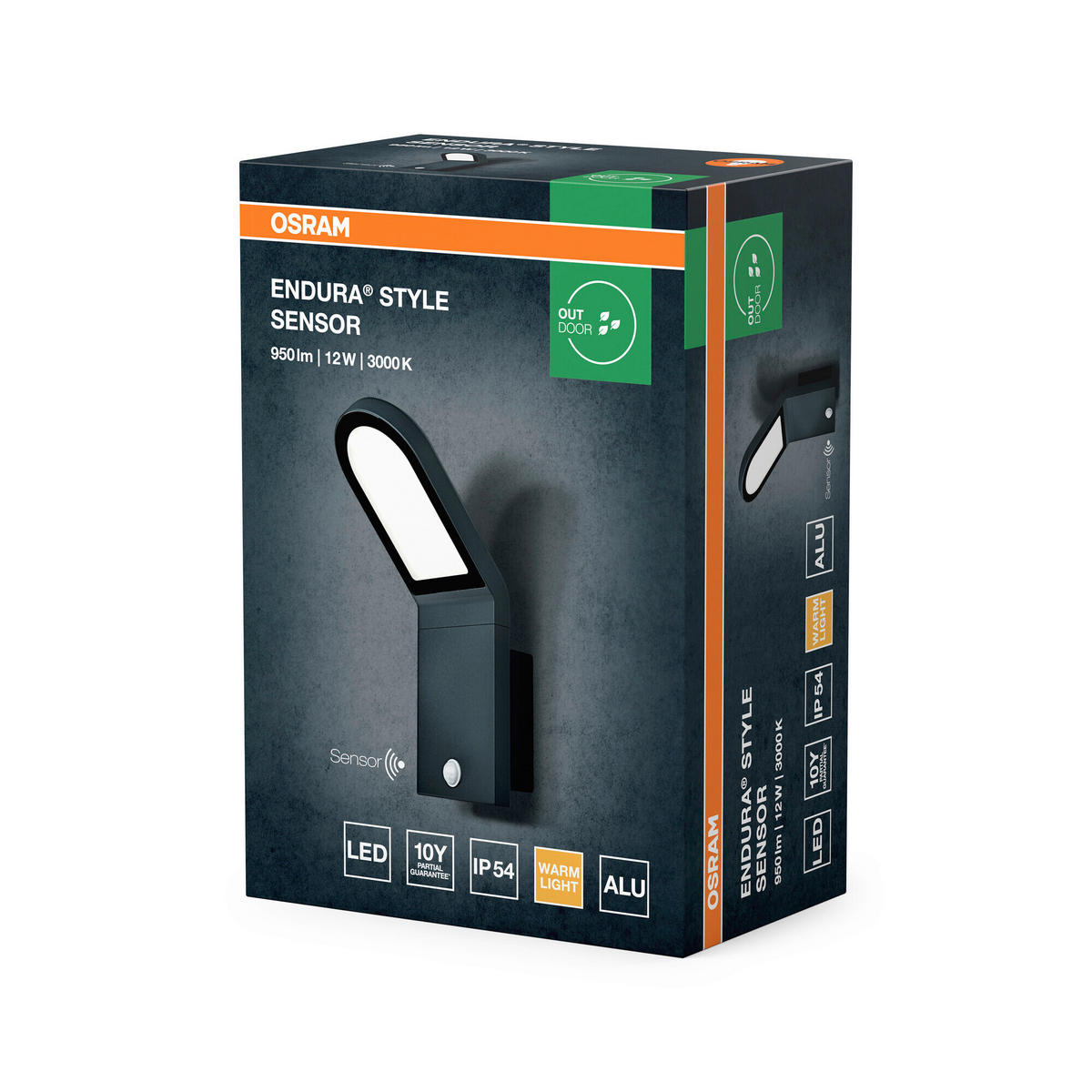 LED-AUßENLEUCHTE 16,8/10/27,3 cm   - Dunkelgrau, Basics, Glas/Metall (16,8/10/27,3cm) - Osram