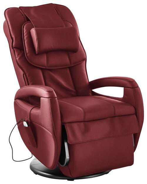 MASSAGESESSEL Kombination Echtleder/Lederlook Rot    - Rot, Design, Leder (80/117/114cm) - Cantus