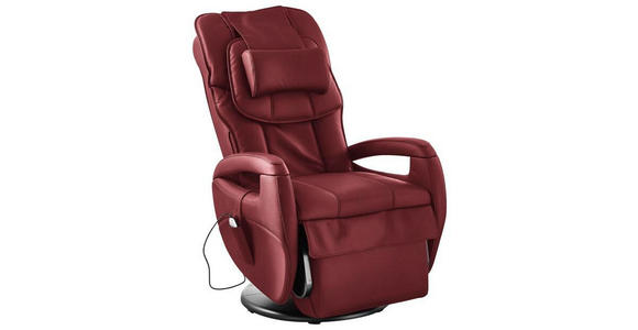 MASSAGESESSEL Lederlook Rot    - Rot/Schwarz, Design, Kunststoff/Textil (80/117/114cm) - Cantus