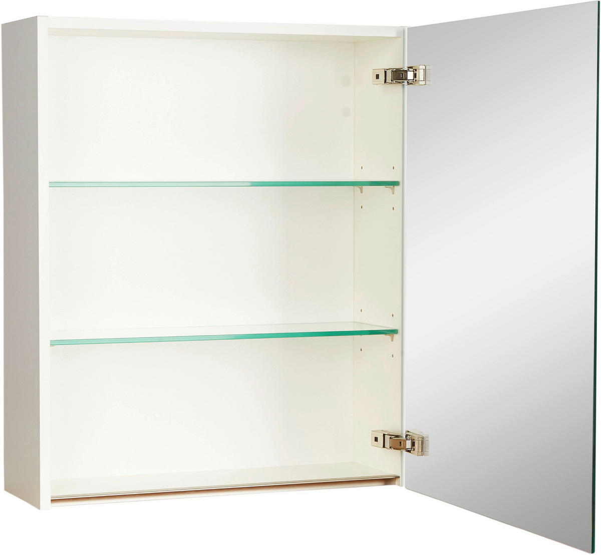 SPIEGELSCHRANK 60/72/21 cm  - Alufarben/Weiß, MODERN, Glas/Holzwerkstoff (60/72/21cm) - Nobilia