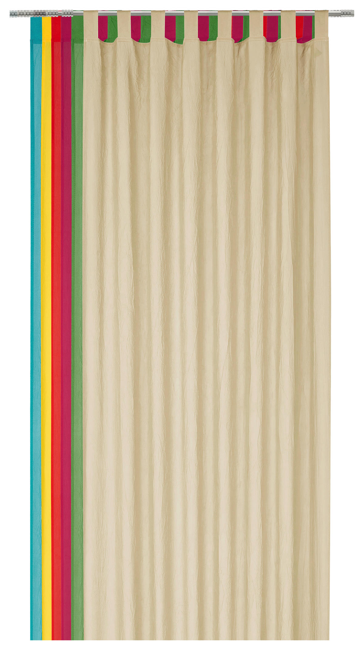ZAVJESA S OMČAMA prirodne boje  135/245 cm  - prirodne boje, Design, tekstil (135/245cm) - Boxxx