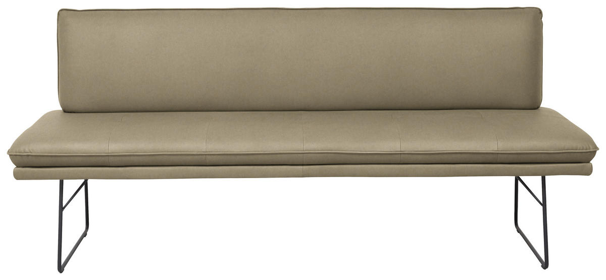 SITZBANK in Metall, Textil Grün, Schwarz  - Schwarz/Grün, Design, Textil/Metall (195/87/65cm) - Dieter Knoll