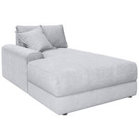 BIGSOFA Cord Hellgrau  - Hellgrau/Schwarz, MODERN, Kunststoff/Textil (117/93/190cm) - Carryhome