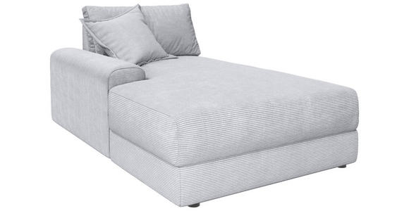 BIGSOFA Cord Hellgrau  - Hellgrau/Schwarz, MODERN, Kunststoff/Textil (117/93/190cm) - Carryhome