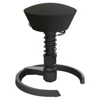 BÜROHOCKER Schwarz  - Schwarz, Basics, Textil/Metall (55/45,66/55cm) - Aeris