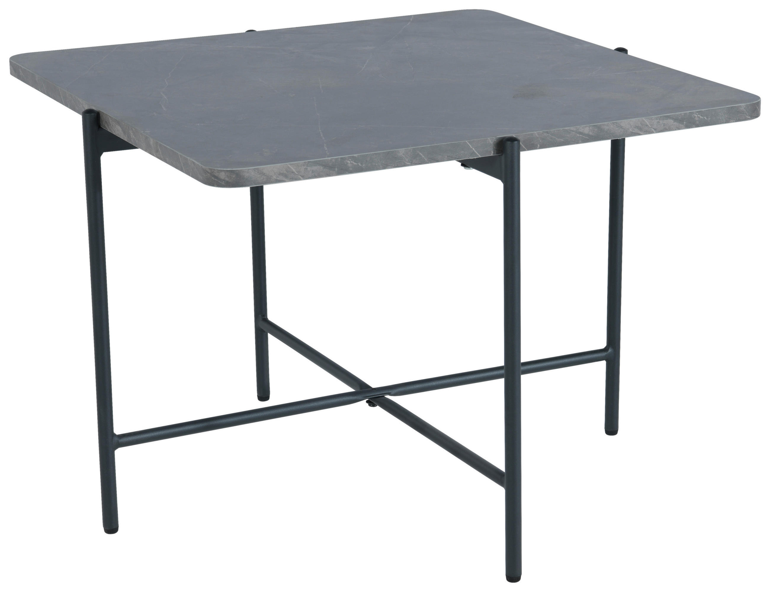 COUCHTISCH 60/45/60 cm quadratisch Grau  - Schwarz/Grau, Design, Holzwerkstoff/Metall (60/45/60cm) - MID.YOU