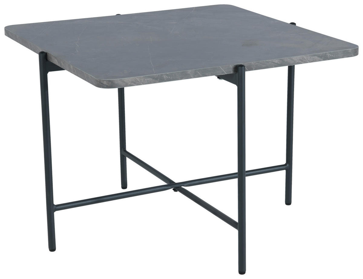 COUCHTISCH 60/45/60 cm quadratisch Grau  - Schwarz/Grau, Design, Holzwerkstoff/Metall (60/45/60cm) - MID.YOU