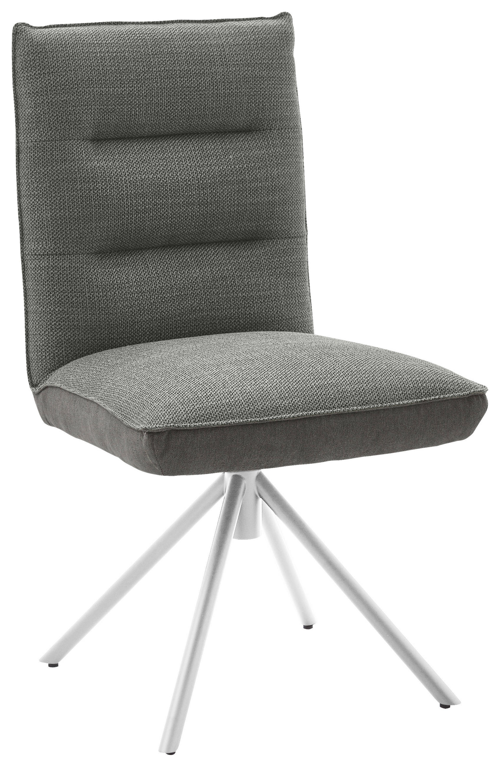 STUHL  in Flachgewebe Textil  - Edelstahlfarben/Grau, Design, Textil/Metall (49/93/59cm) - Dieter Knoll
