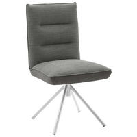 STUHL DREHBAR 360° - Edelstahlfarben/Grau, Design, Textil/Metall (49/93/59cm) - Dieter Knoll