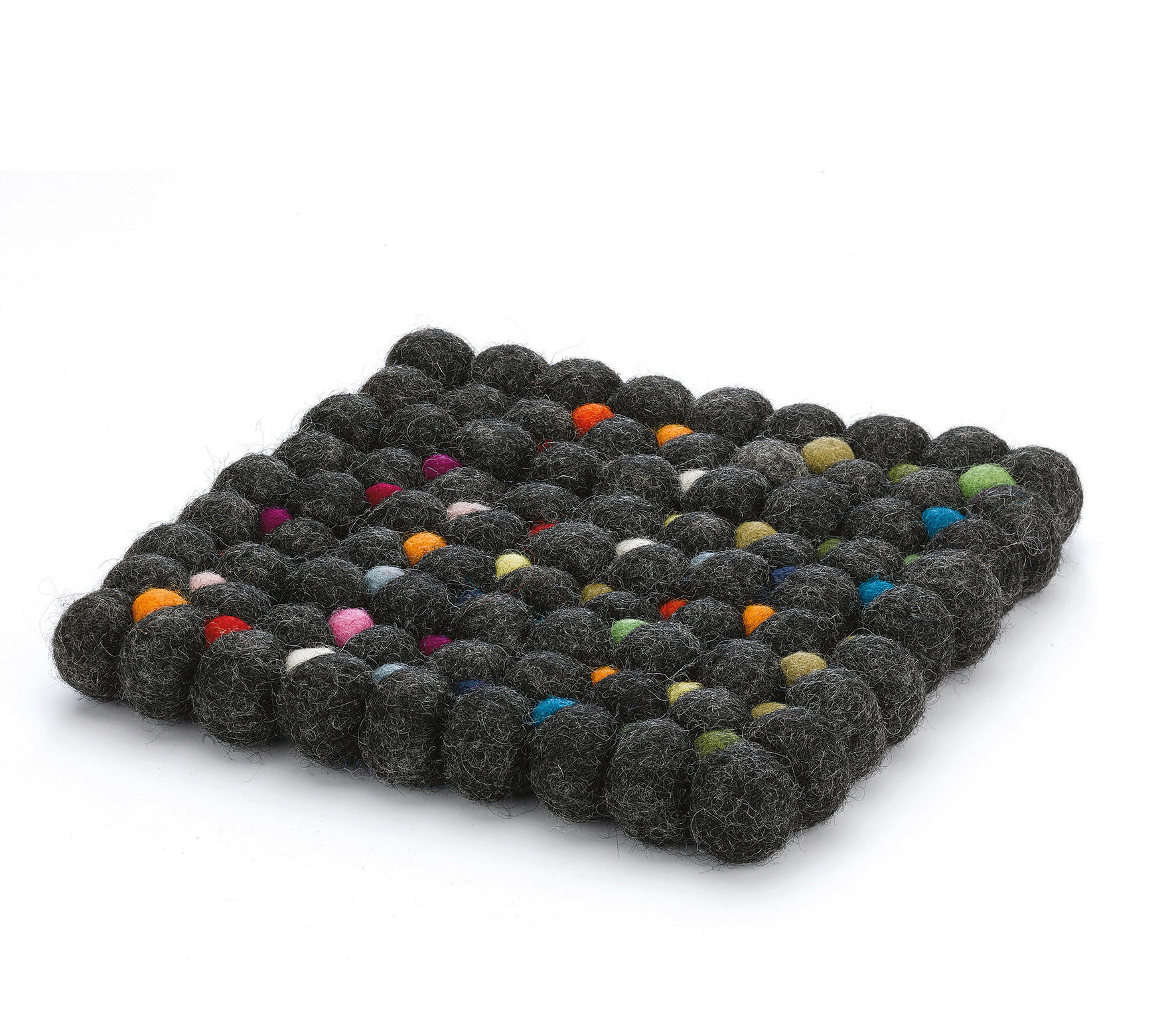 TOPFUNTERSETZER Textil Multicolor, Schwarz  - Multicolor/Schwarz, Basics, Textil (21/21/2,2cm) - Cilio