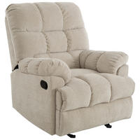 RELAXSESSEL CALIX Mikrofaser    - Beige/Schwarz, Design, Textil/Metall (91/105/102-172cm) - P & B