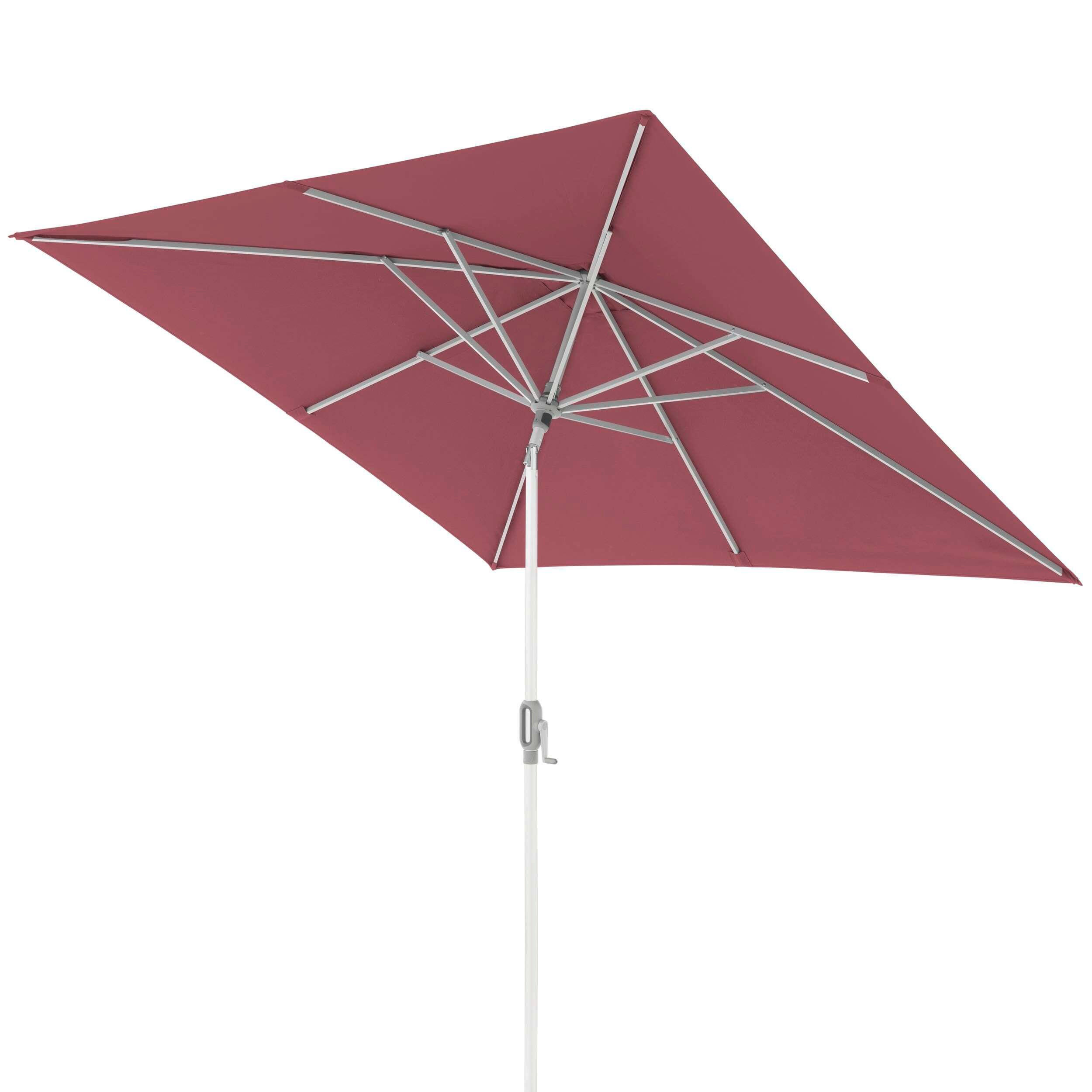 SONNENSCHIRM 240x240 cm Rot  - Silberfarben/Rot, KONVENTIONELL, Textil/Metall (240/240cm) - Doppler